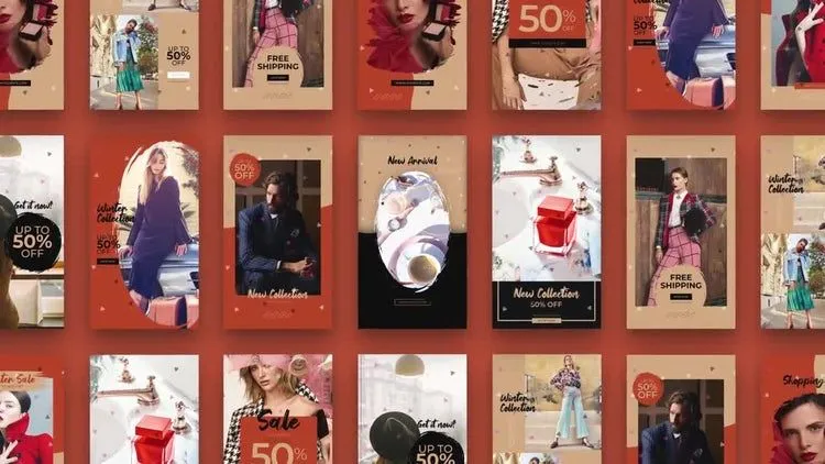 时尚精美的Instagram故事像素设计精选AE模板