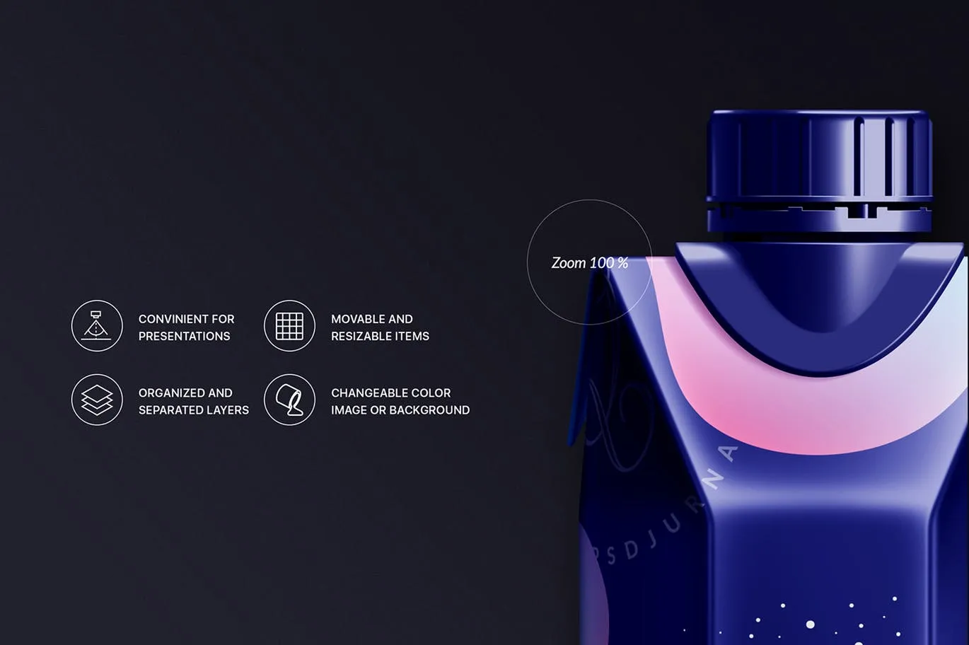 高品质的时尚高端果汁酸奶牛奶包装设计VI样机展示模型mockups插图(2)