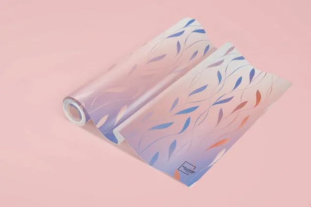 墙纸设计卷轴PSD样机2 Wallpaper Rolled PSD Mockups 02插图(1)