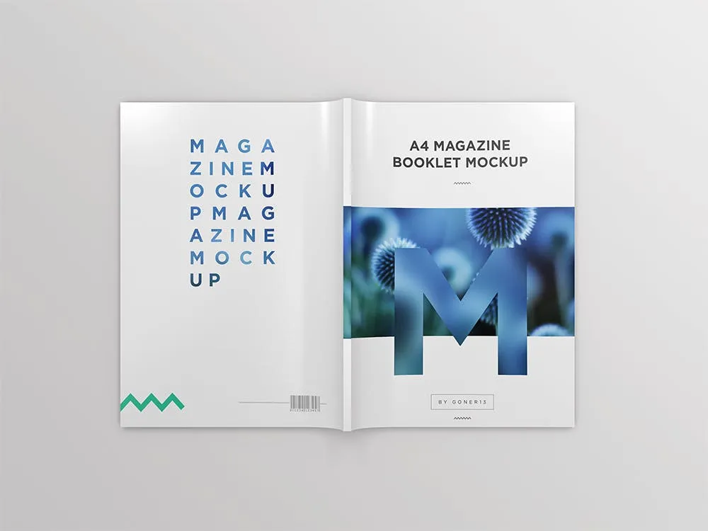 逼真质感的高端A4尺寸房地产楼书杂志品牌手册画册设计VI样机展示模型mockups插图(3)