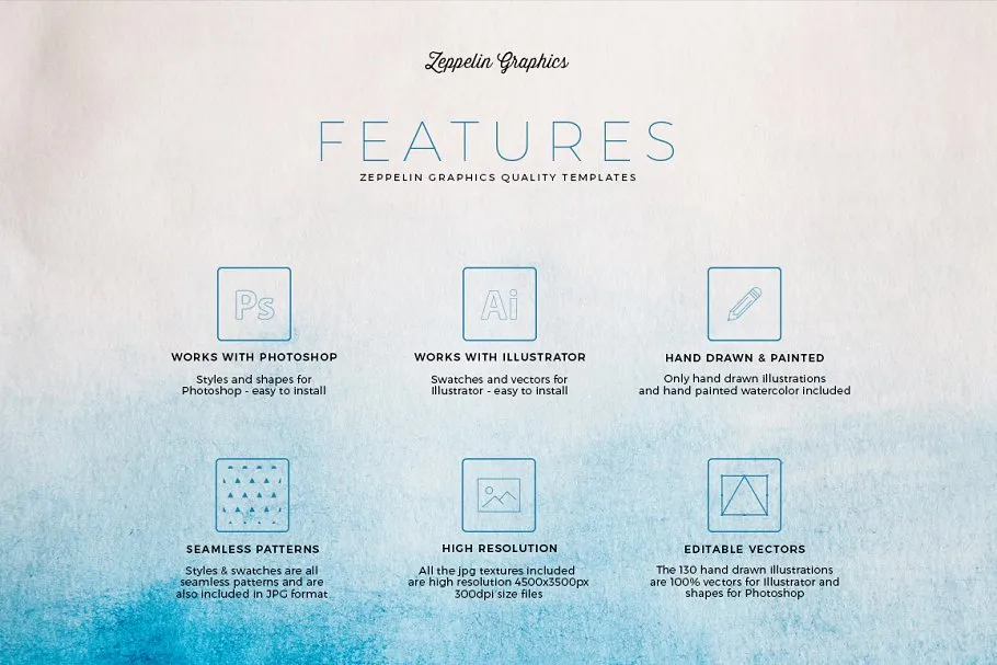 精选水彩设计素材合集[3.86GB] Artsy Watercolor Designer Toolkit插图(19)