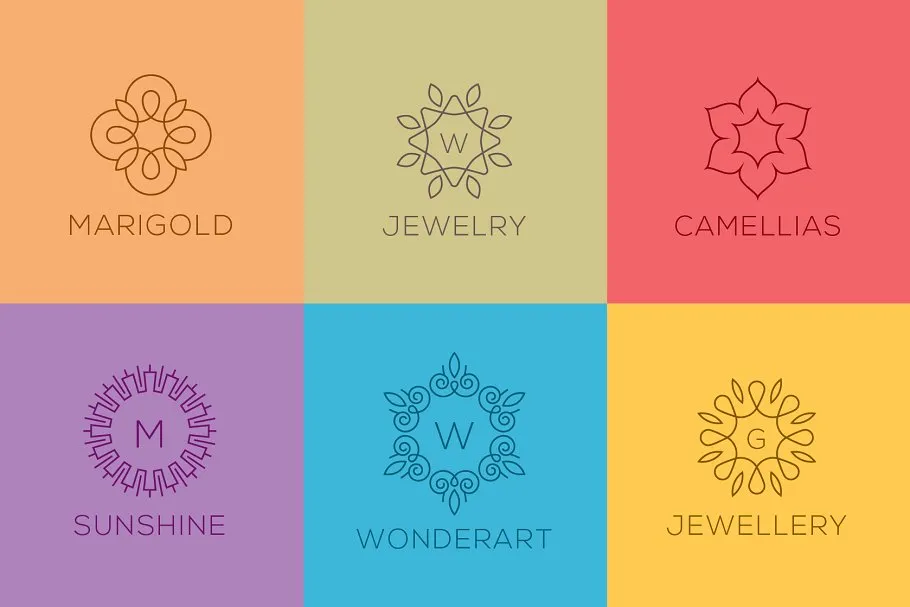 50款线形 Logo 模板合集 50 Linear Premade Logo Bundle插图(2)