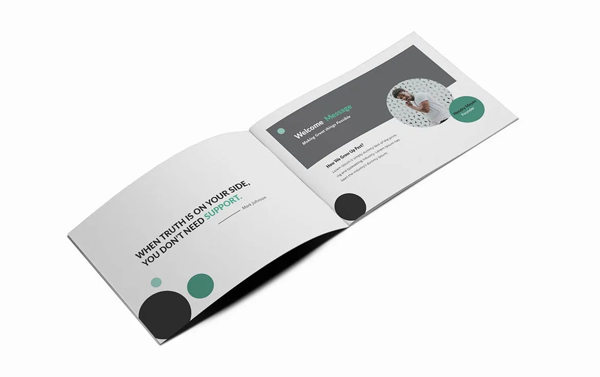 A5尺寸规格横版产品手册公司画册设计模板 ISP A5 Brochure Template插图(2)