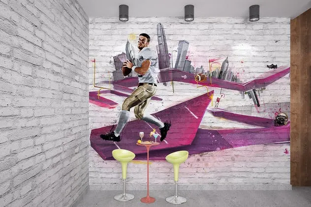 西式快餐店创意内饰场景设计样机 Fast Food Mockup插图(2)