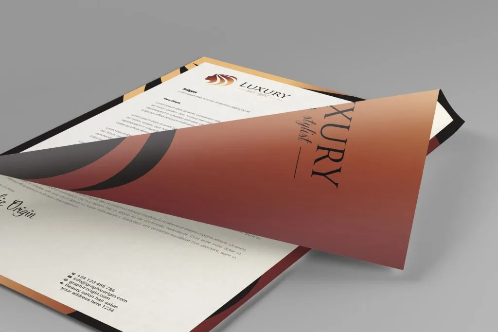 玫瑰金奢华品牌VI套下载[EPS, AI]插图(12)