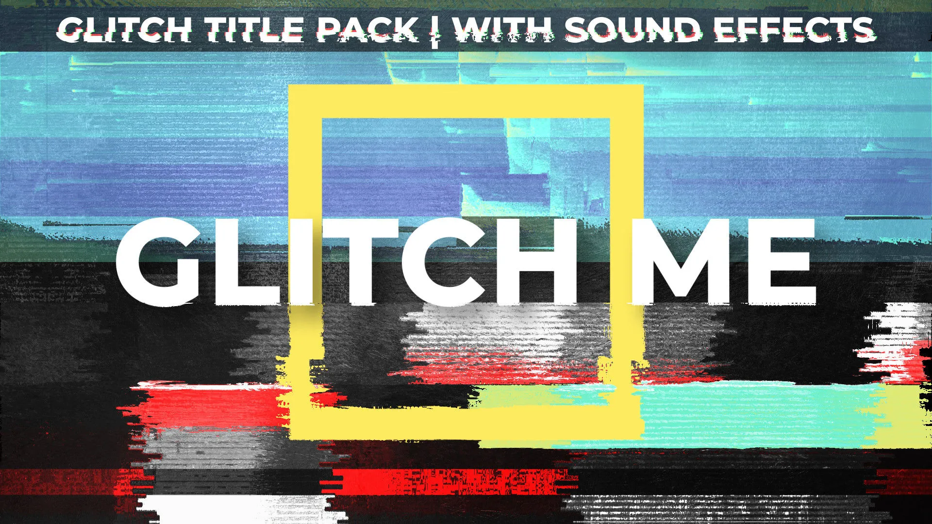 30种高级毛刺故障效果开场动画像素设计精选AE模板