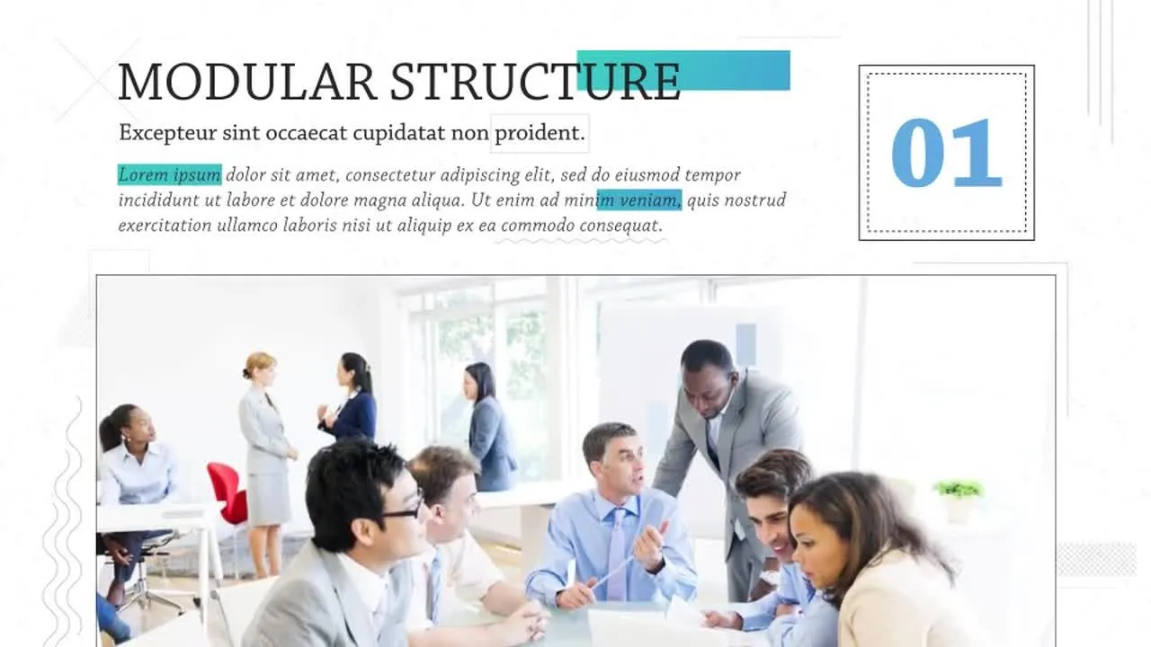 简洁动态动画的企业幻灯片像素设计精选AE模板