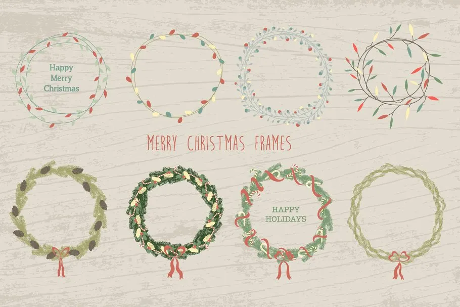 100款圣诞节日元素装饰素材 100 Merry Christmas Elements Pro插图(2)