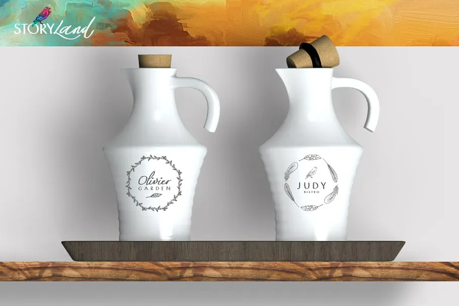 手绘字体+元素+Logo模板设计工具包 Storyland Font & Toolkit插图(7)