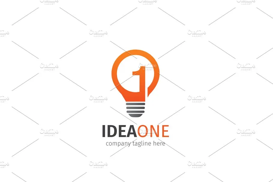 创意灵感主题Logo模板 Idea One Logo