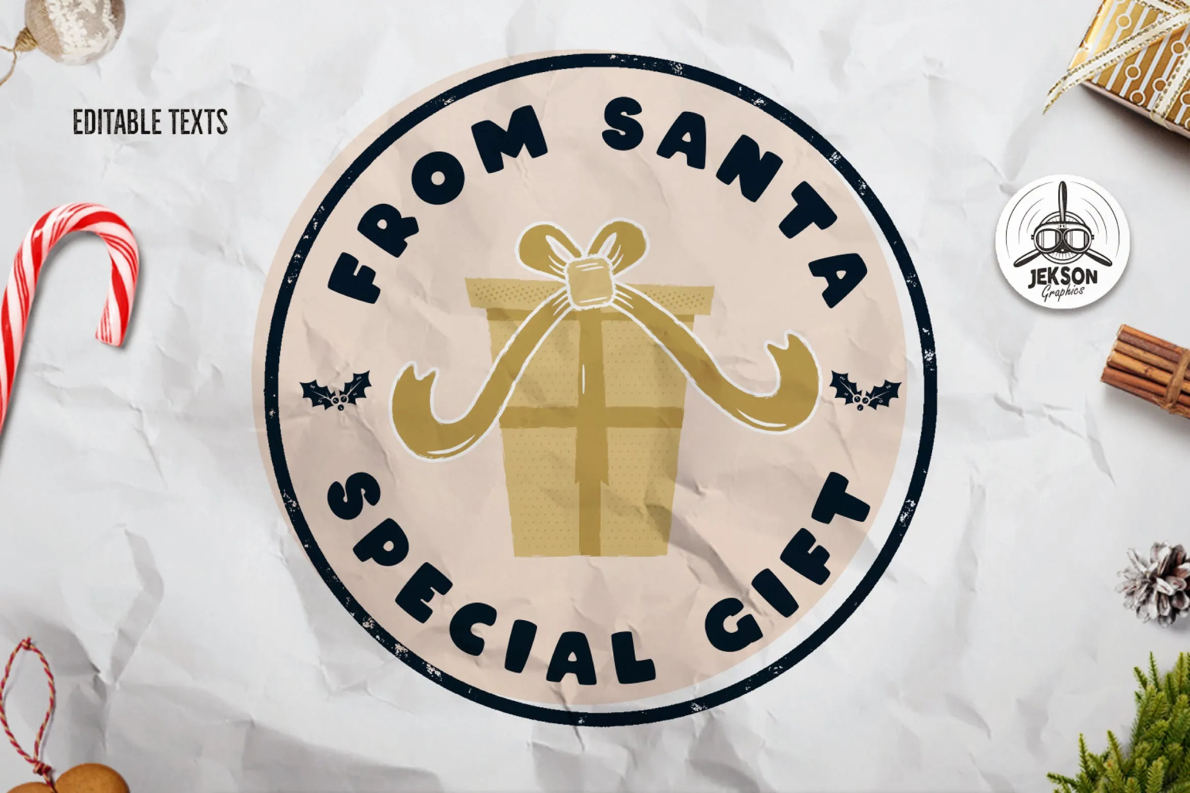 复古风格圣诞节主题T恤印花图案设计素材 Santa T-Shirt. Christmas Vector Print, Holiday SVG