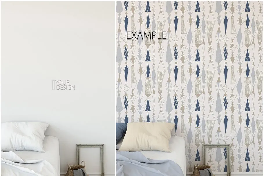 家居室内墙纸&相框画框样机模板 Interior Wall & Frames Mockup – 4插图(10)