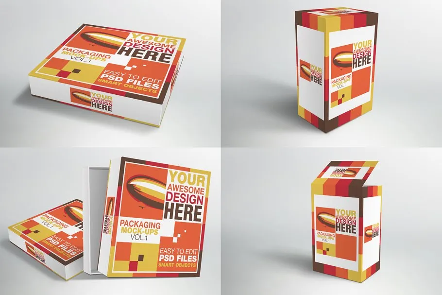 包装盒样机模板 Packaging Mock-ups插图(1)