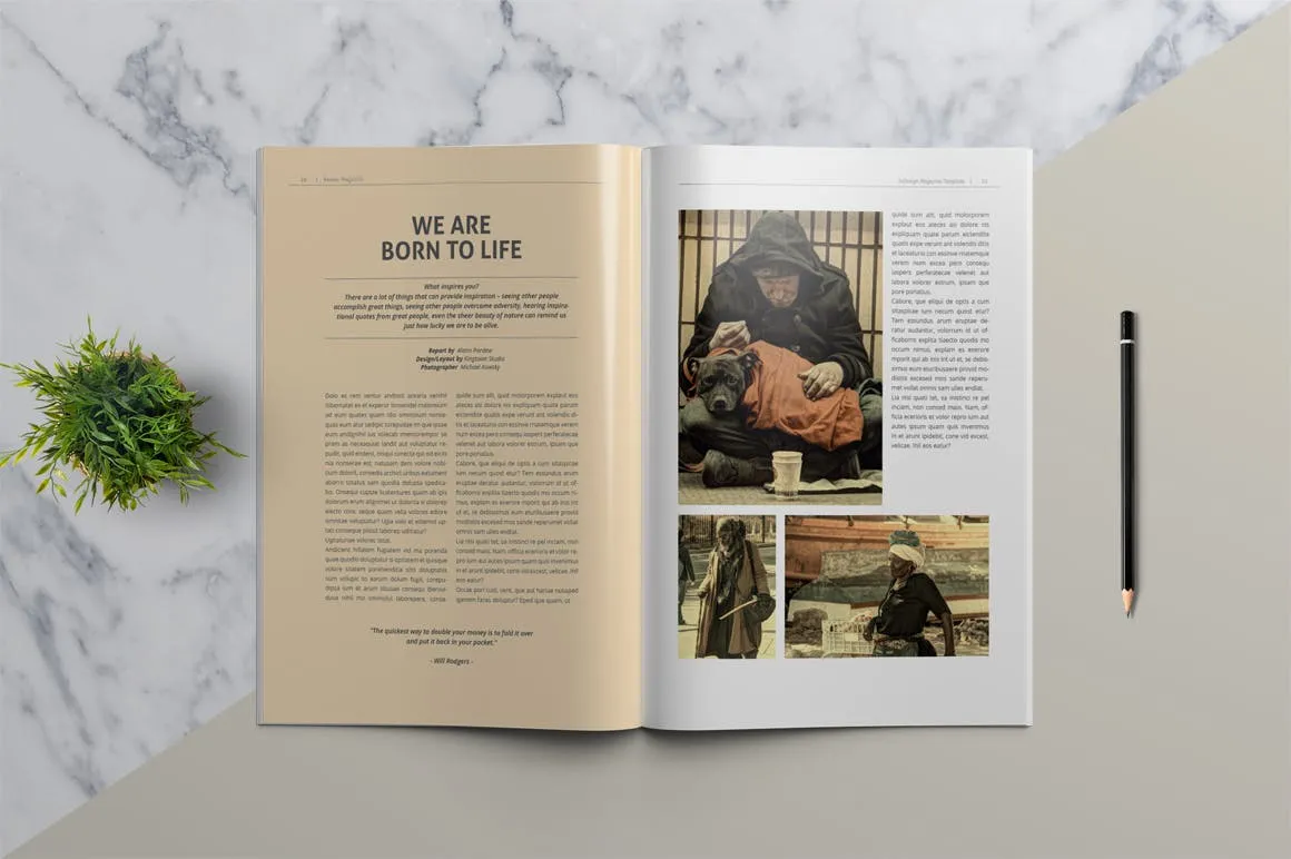 北欧简约风格素材库精选杂志设计模板 KELENS – Clean Magazine Template插图(7)