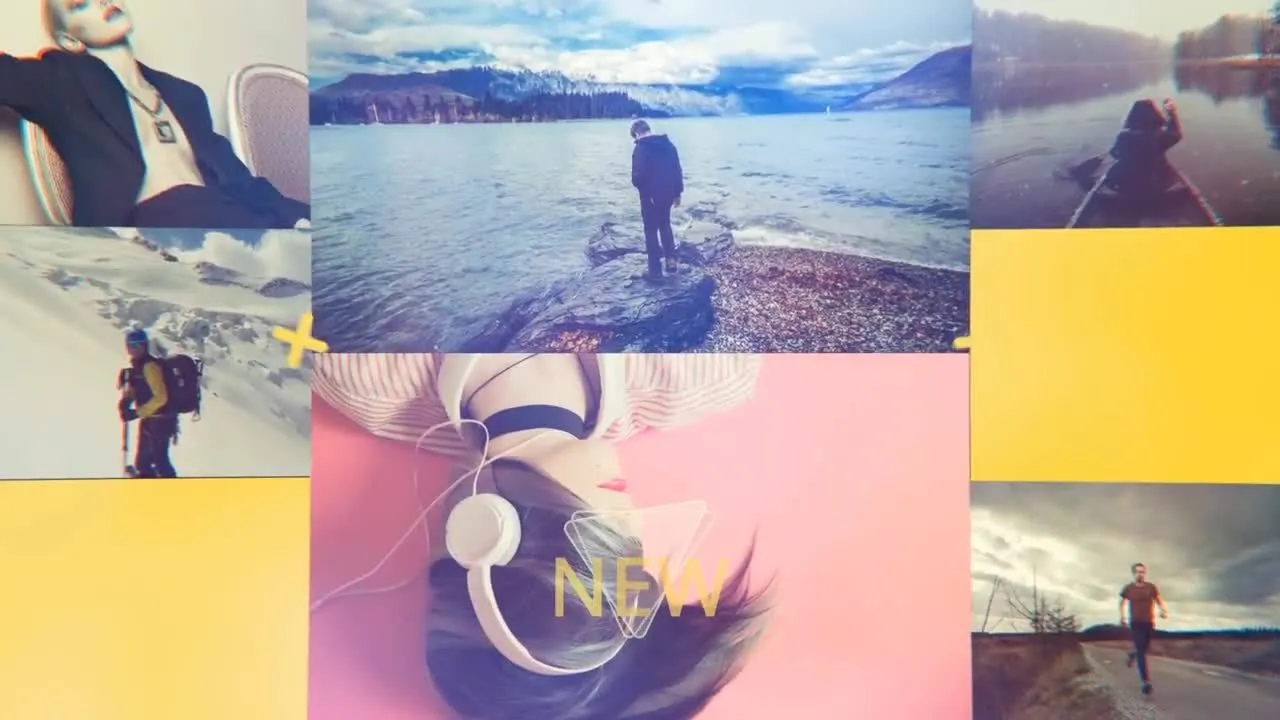 时尚设计照片幻灯片像素设计精选AE模板