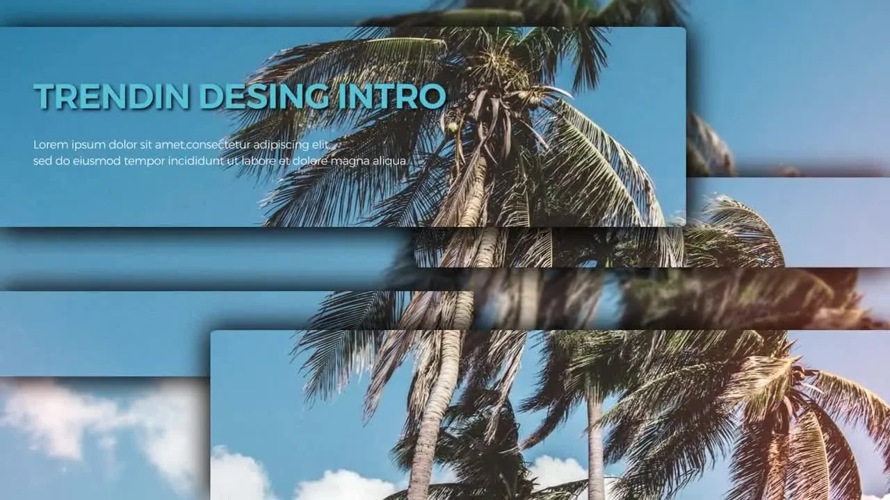 简洁通用幻灯片动画像素设计精选AE模板