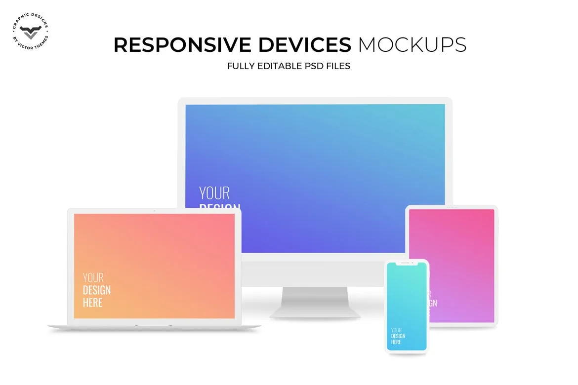 多设备响应式设计效果图预览素材库精选样机套件 Responsive Devices Mockups插图(1)