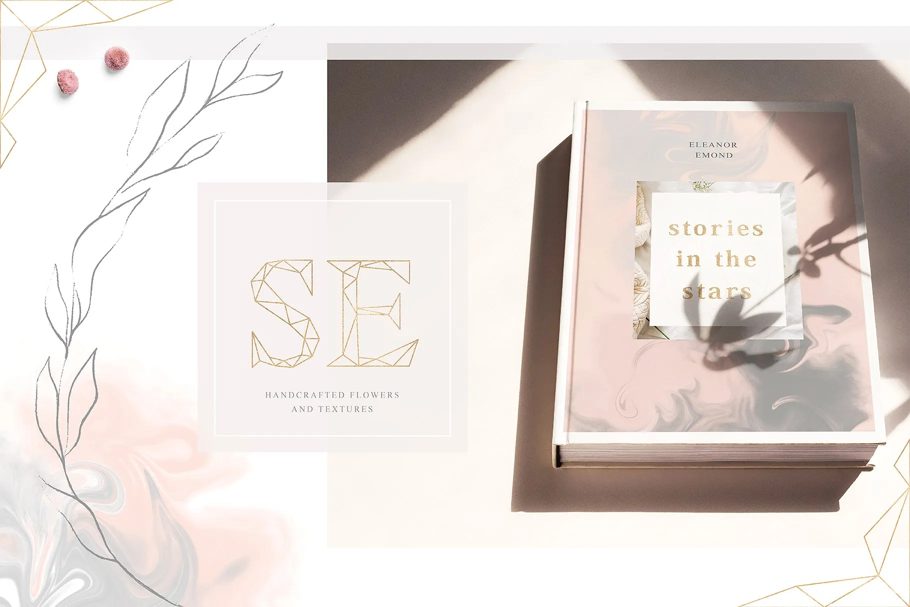 淡雅柔和的灰粉设计元素合集 Tender Mist Collection Pro插图(8)