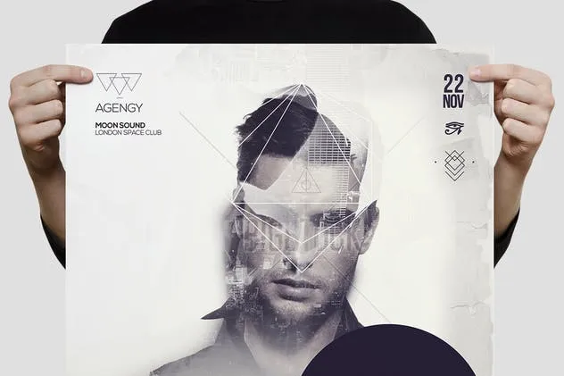 创意虚化背景人物海报设计PSD模板 Timeless Poster插图(2)