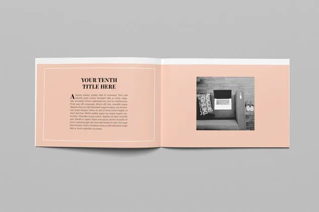 横向尺寸简约室内设计画册设计模板 Simplest Landscape Magazine插图(15)