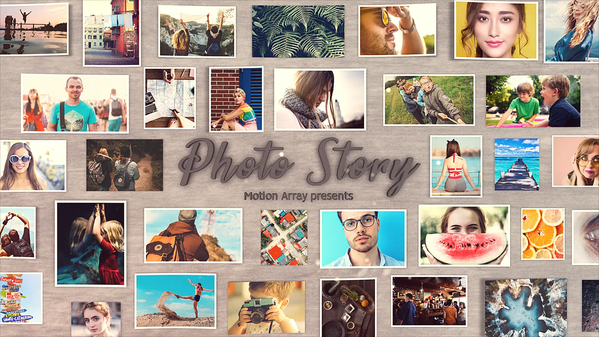 简洁华丽精美的照片故事像素设计精选AE模板