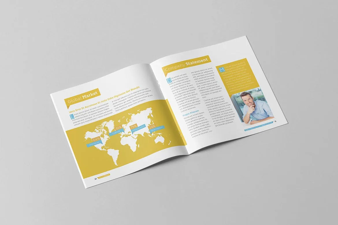 正方形企业画册设计模板 Selected Square Brochure插图(6)