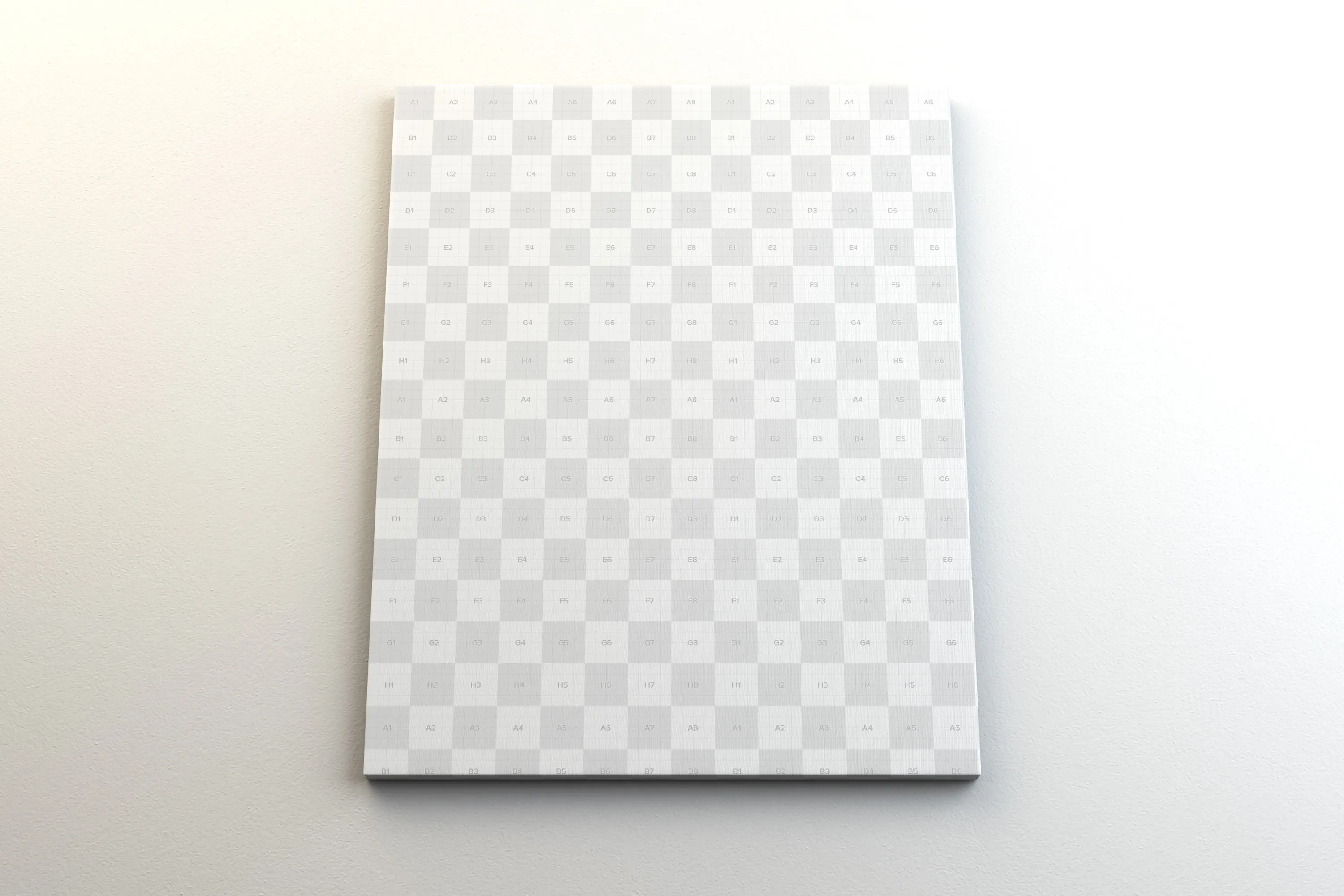 画像＆画作展览挂墙肖像画布画框前视图样机素材 Portrait Canvas Frame Mockup Hanging on Wall in Front View插图(1)