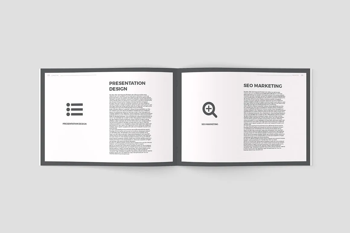 创意极简的黑白色调杂志手册模板下载[indd]插图(13)