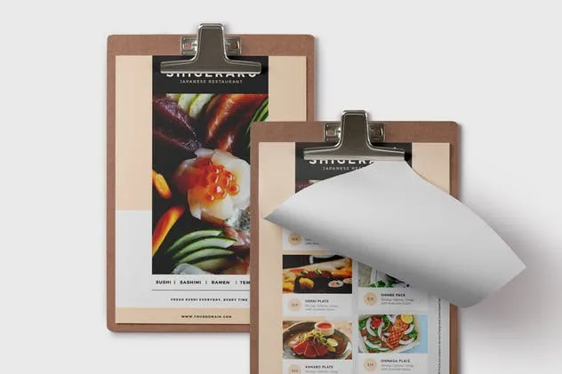 高档日本寿司刺身餐厅菜单设计PSD模板 Restaurant Menu插图(1)