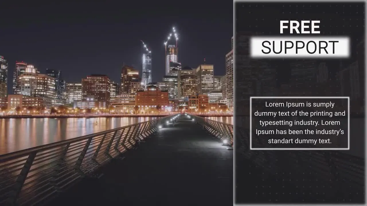 夜景幻灯片像素设计精选AE模板