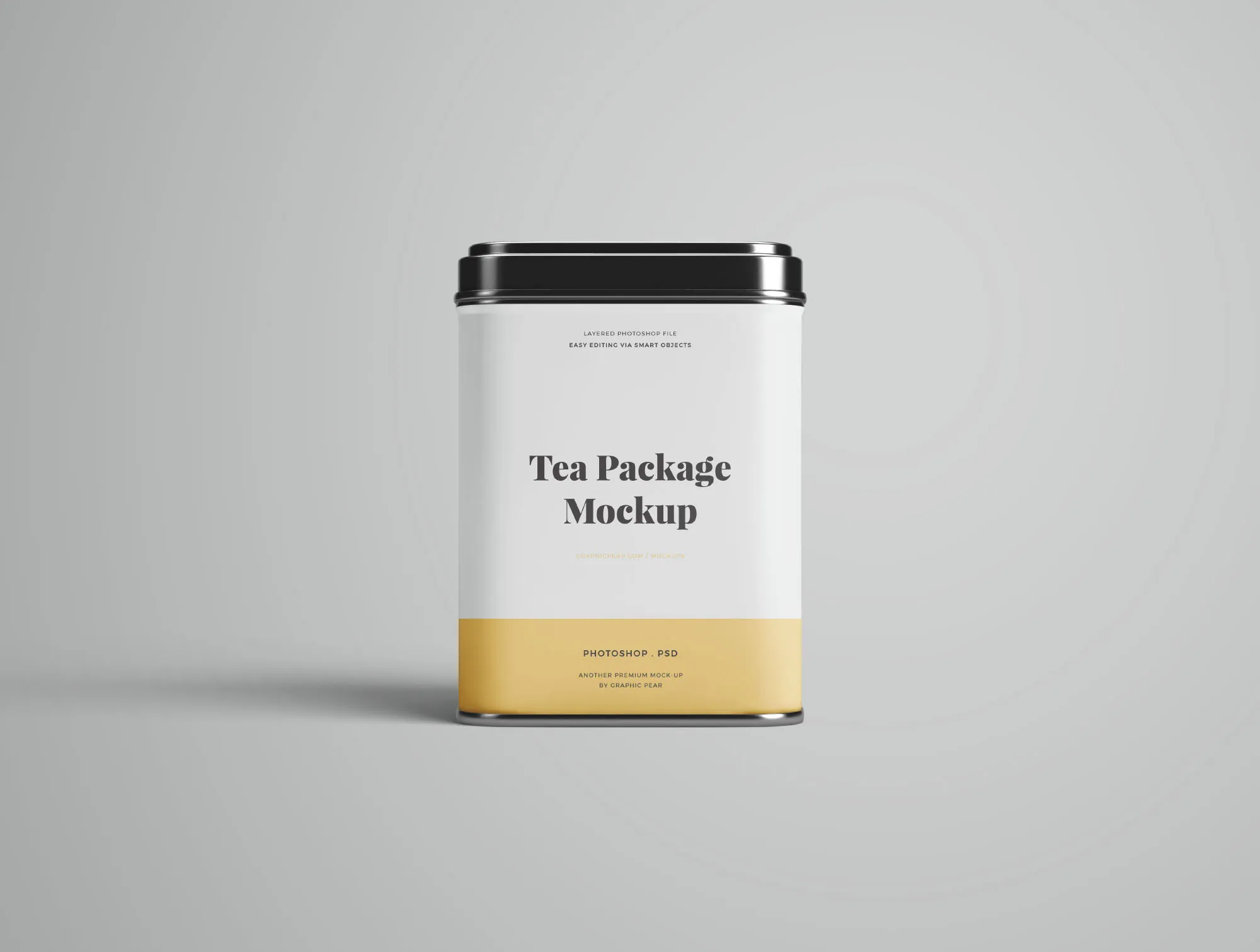 茶叶铁罐包装PSD样机