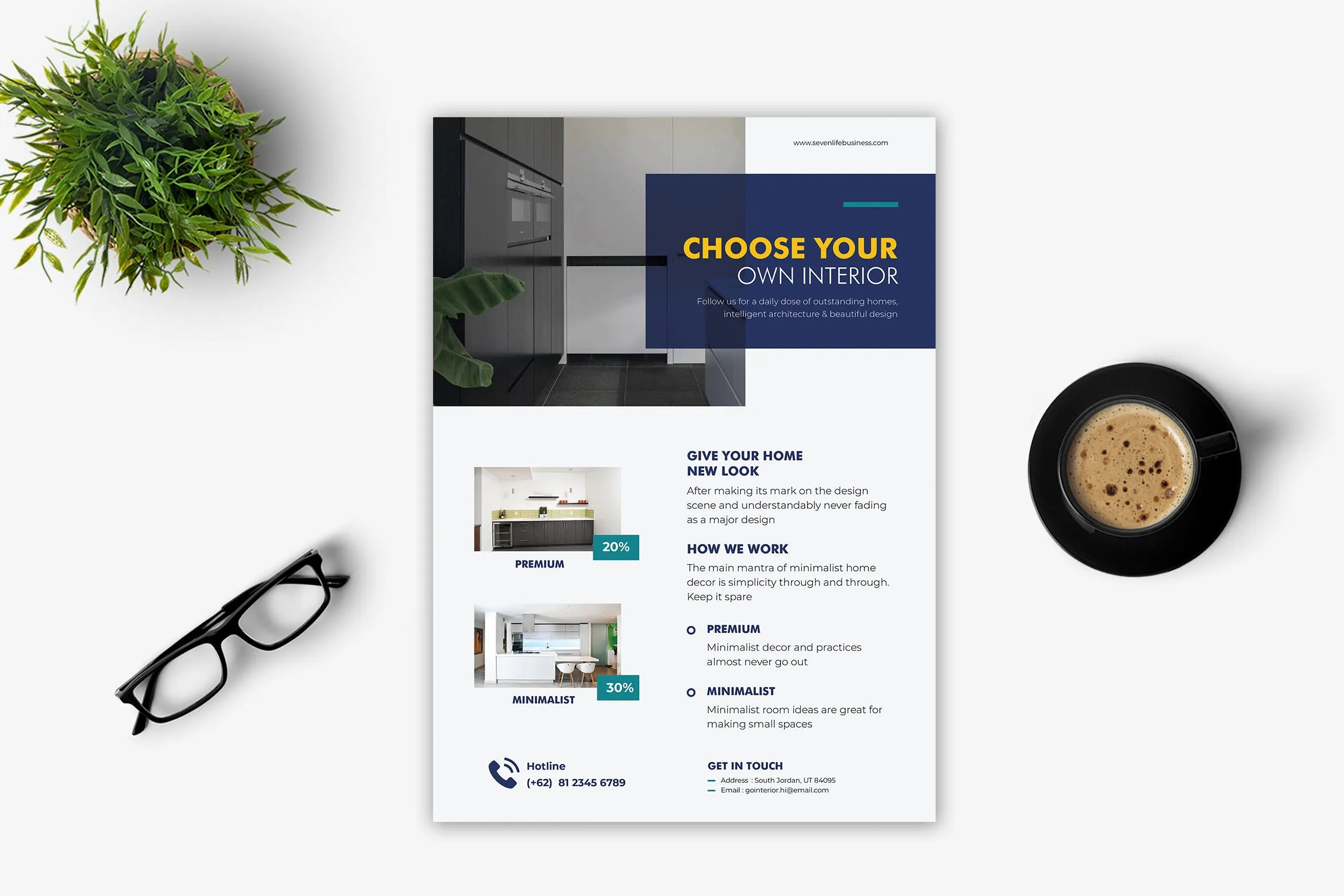 室内设计公司宣传单海报PSD素材像素设计精选模板v2 Interior Flyer Vol. 2