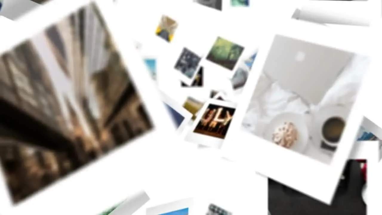 梦幻的动态相册徽标和标题展示像素设计精选AE模板