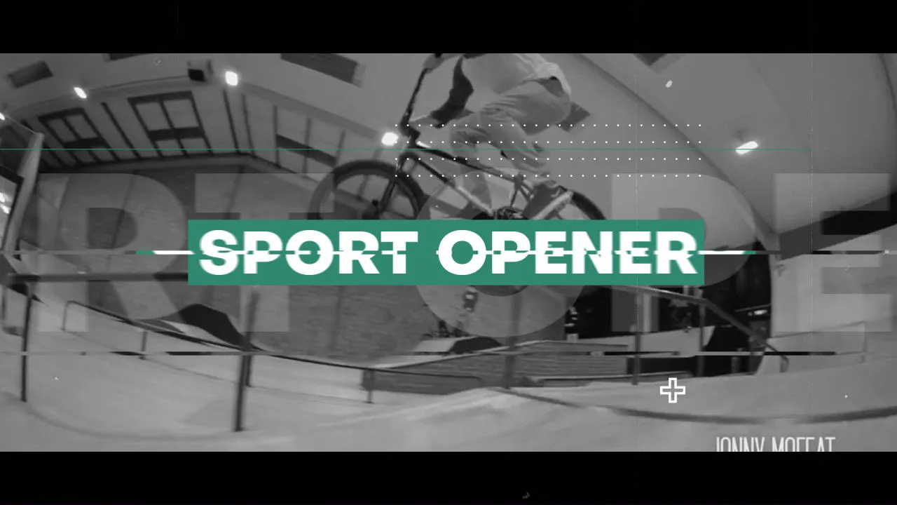 激烈振奋体育运动视频转场故障特效宣传片像素设计精选AE模板