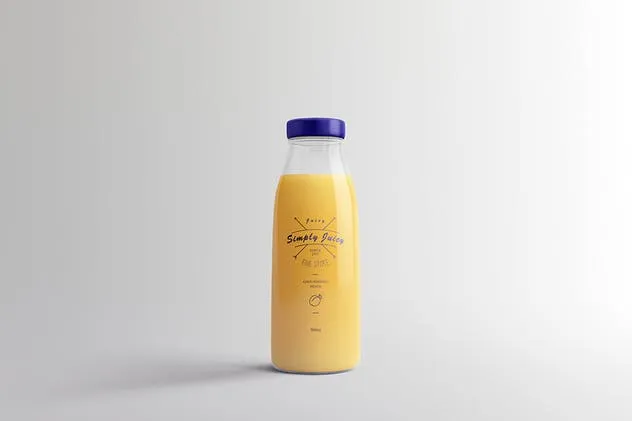 果汁瓶包装设计展示样机 Juice Bottle Packaging Mock-Ups Vol.1插图(5)