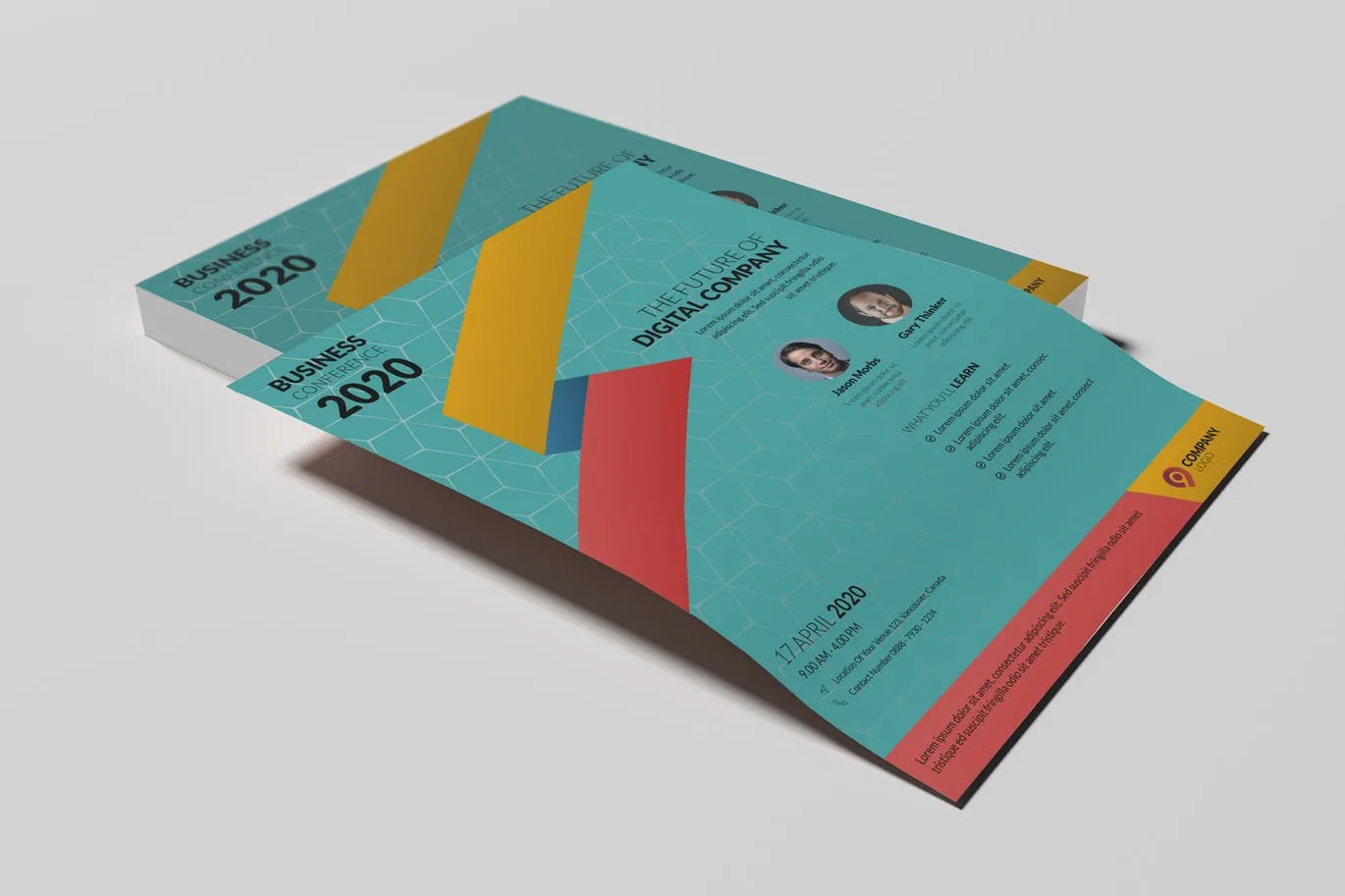 创业公司业务活动传单海报PSD素材素材库精选 Blulo – Startup Company Business Event Flyer插图