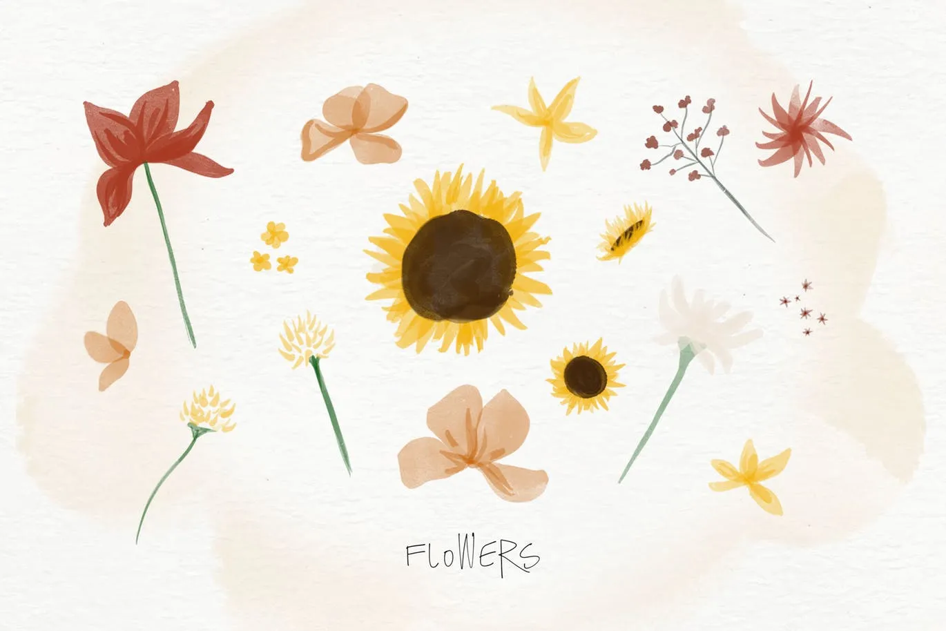 秋天主题水彩手绘图案设计素材包 Autumn Watercolor Kit插图(4)