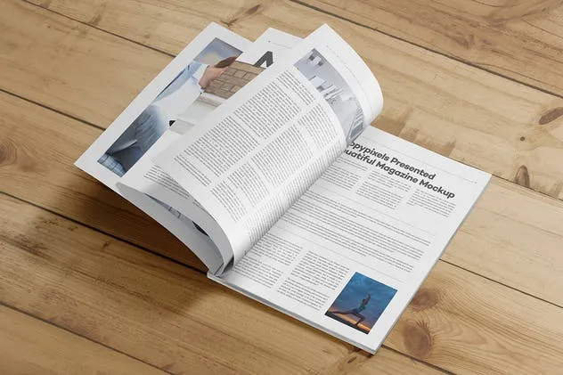 杂志版式设计样机PSD模板 Magazine Mockups PSD插图(3)