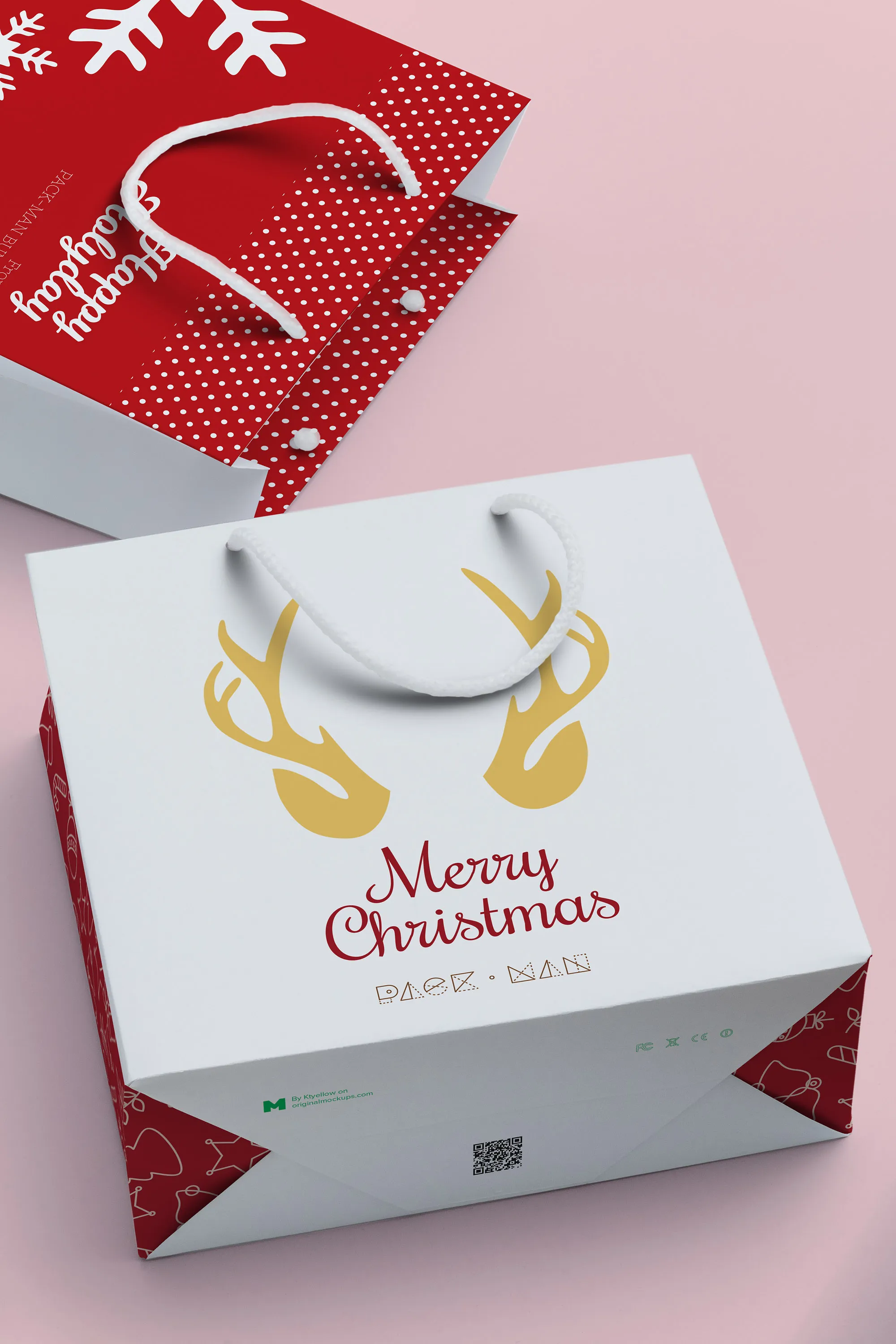 购物袋设计制作效果图样机08 Shopping Bag Mockup 08插图(1)