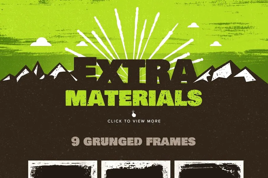 山地自行车极限运动品牌Logo模板 The Mountain Biker – Logo Badge Kit插图(5)