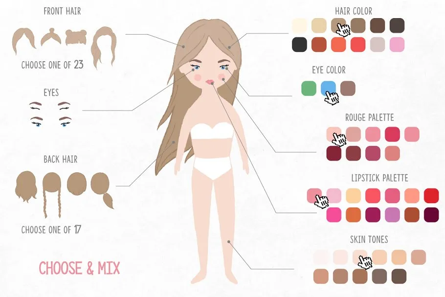 卡通人物形象设计素材包 Portrait & Character Creator Pro插图(5)