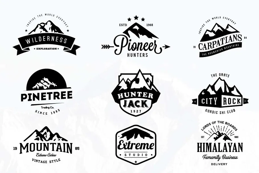 山地相关主题Logo模板合集 Mountain Related Bundle插图(2)