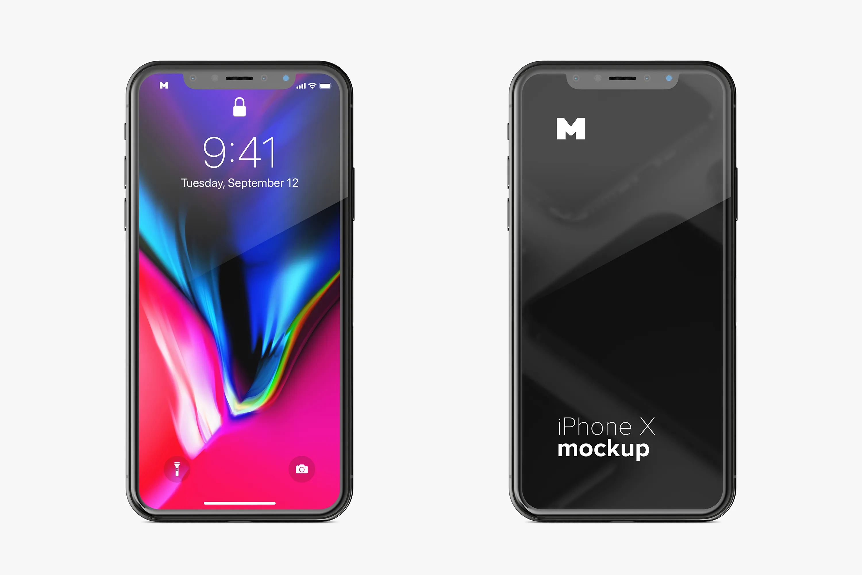 iPhone X智能手机UI设计屏幕演示样机免费素材 Free iPhone X Mockup 01
