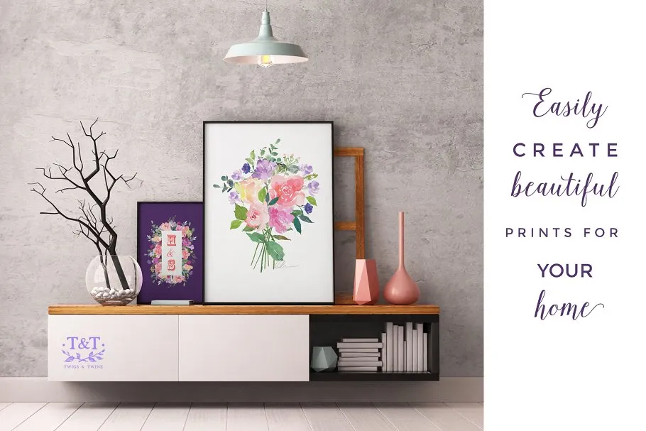 埃洛伊斯水彩花卉剪辑集 Elouise – Flower Clipart Set插图(5)