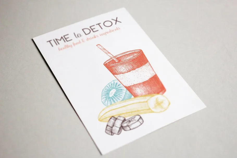 复古风格健康食品及饮料成分插画 Vegetarian Food Ingredients Set插图(9)