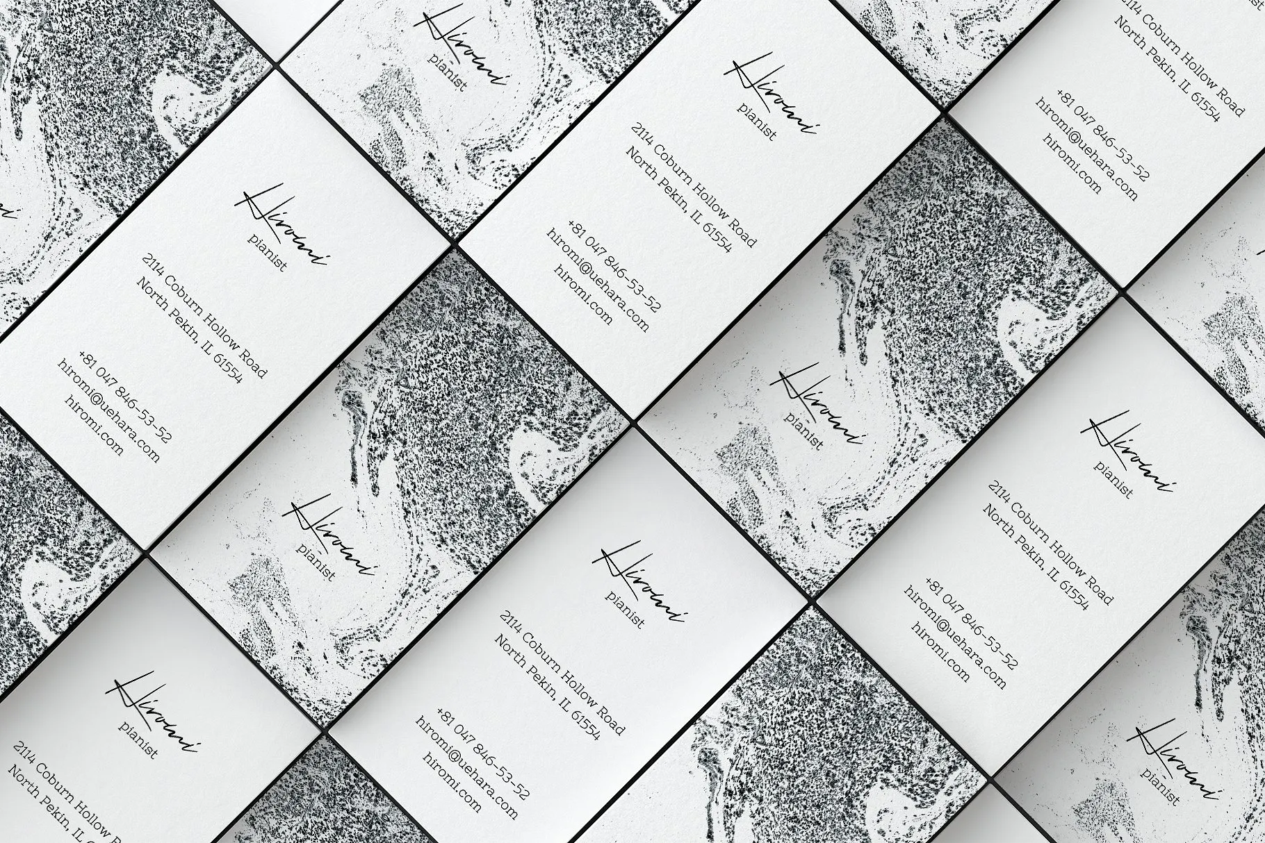 独特的大理石纹理背景的名片设计模板下载[psd]插图(2)