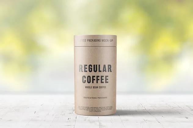 茶叶/咖啡豆纸筒外观包装样机模板 Paper Tube Coffee Package Mock Up插图(6)