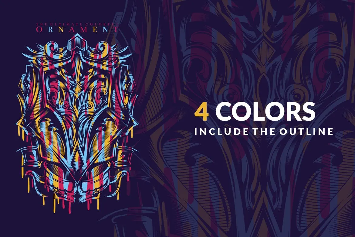 街头艺术风格服装印花图案矢量插画 Colorful Ornamnet插图(3)