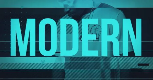 现代简约时尚大片开场视频像素设计精选AE模板 Modern Opener