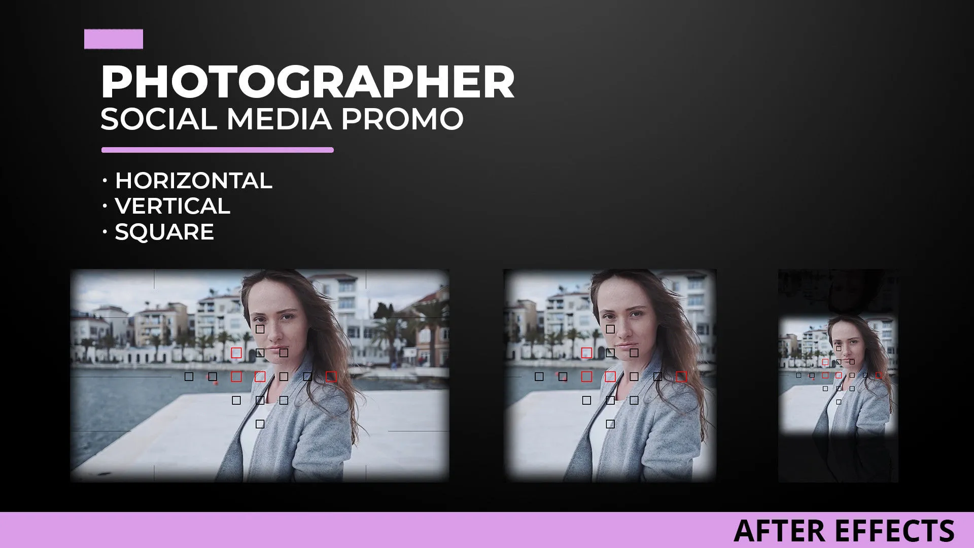 摄影师社交媒体促销像素设计精选AE模板